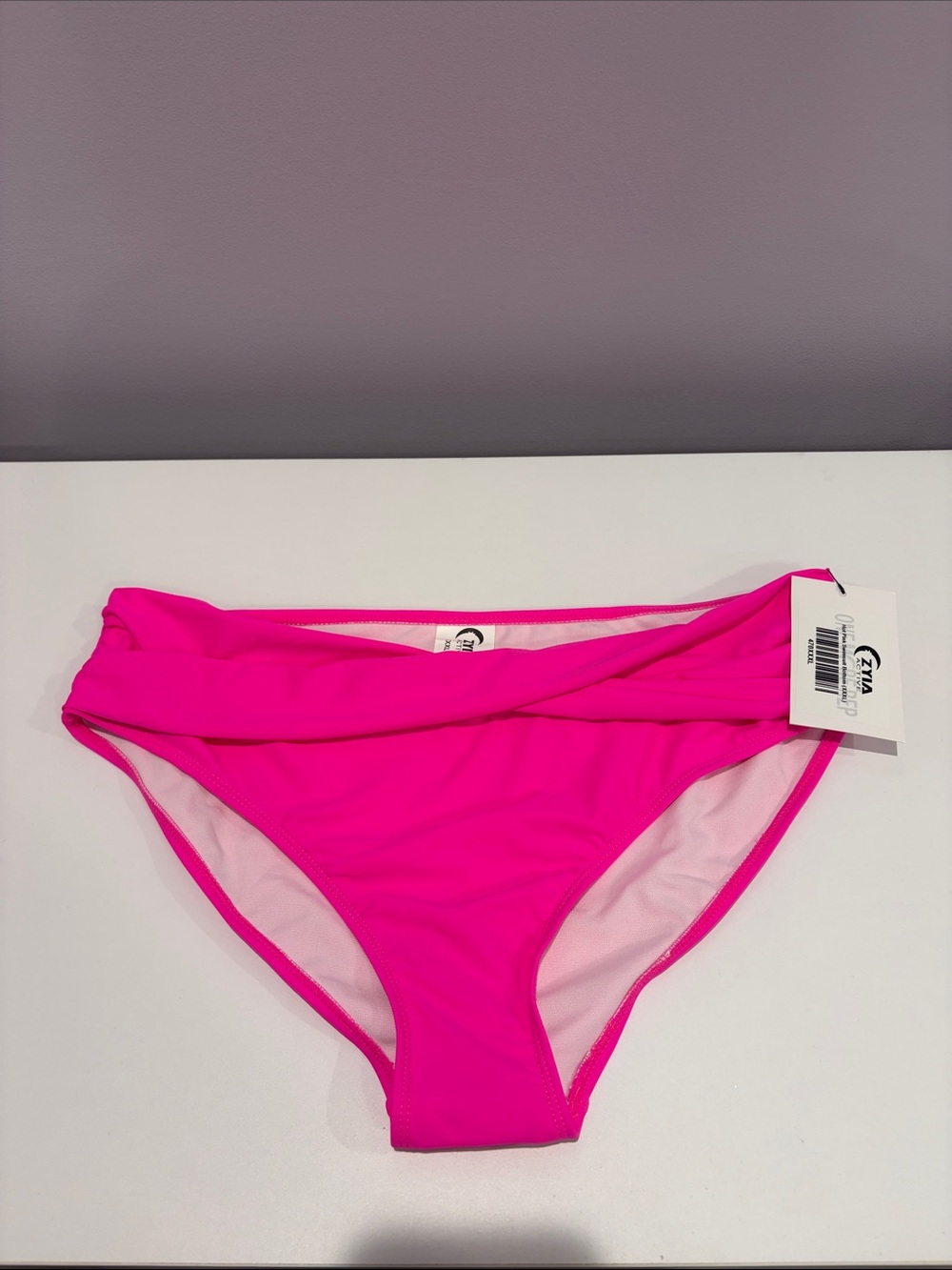 Zyia Active Women's Twist-Front Hot Pink Swimsuit Bottoms